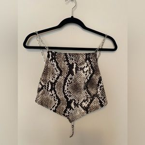 Snakeskin crop top